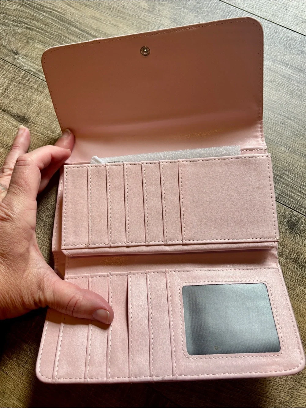 NWT Couture Gems Blush Pink Vegan Leather Checkbook Wallet